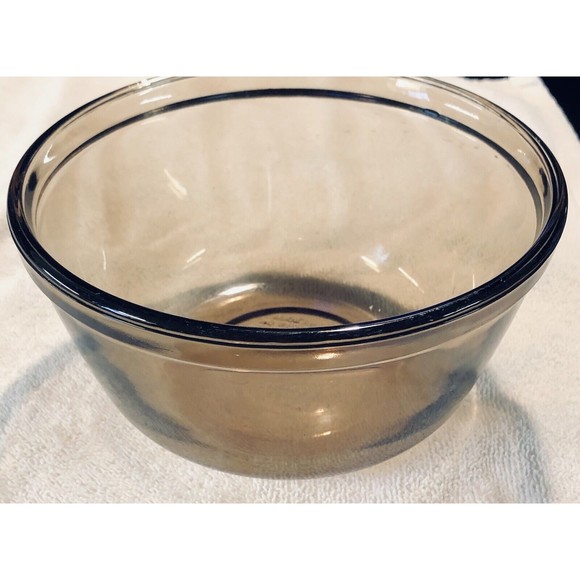 Anchor Ovenware Amber Glass‎ Rimmed 1qt Mixing Bowl - Picture 1 of 4